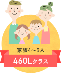 イメージ：家族4～5人 460Lクラス